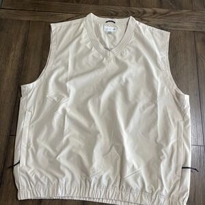 Cutter & Buck Vest Mens XL Beige Golf Pullover Windbreaker Sleeveless Outdoor